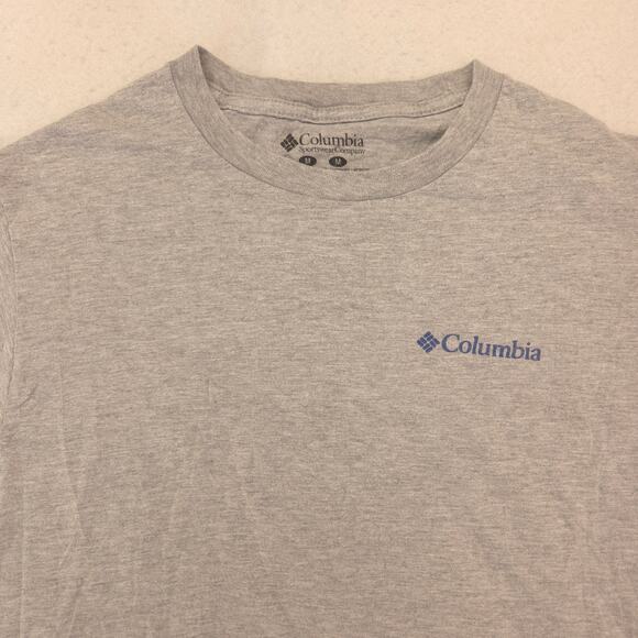 Columbia Short Sleeve Crew Neck Graphic T Shirt Mens Size Medium M Gray - Picture 1 of 9